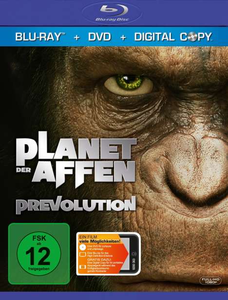 Planet der Affen - Prevolution (Blu-ray + DVD + Dig.Copy), Blu-ray Disc