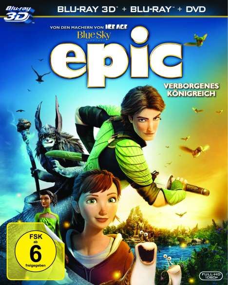 Epic (3D &amp; 2D Blu-ray inkl. DVD), 2 Blu-ray Discs und 1 DVD