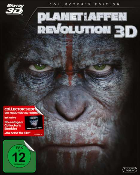 Planet der Affen: Revolution (3D &amp; 2D Blu-ray), 2 Blu-ray Discs
