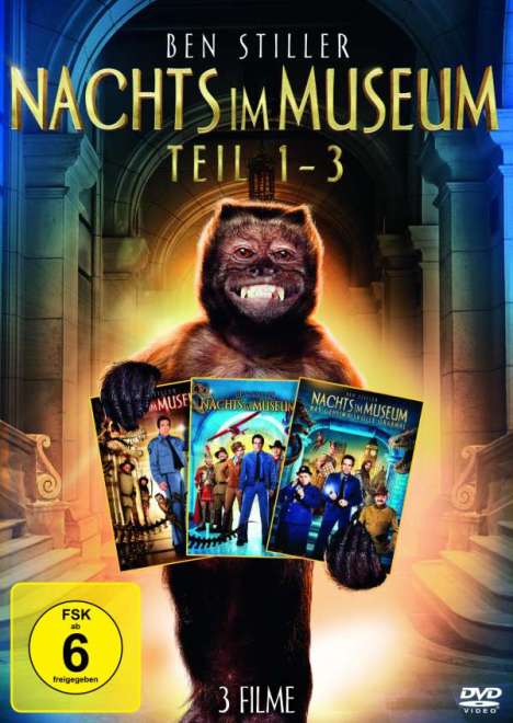 Nachts im Museum 1-3, 3 DVDs