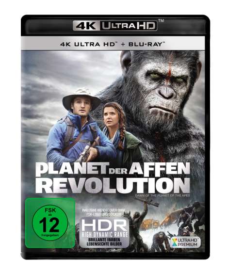 Planet der Affen: Revolution (Ultra HD Blu-ray &amp; Blu-ray), 1 Ultra HD Blu-ray und 1 Blu-ray Disc