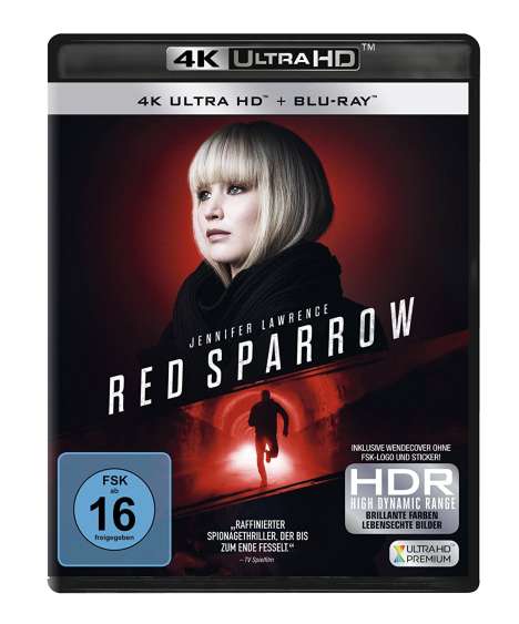 Red Sparrow (Ultra HD Blu-ray &amp; Blu-ray), 1 Ultra HD Blu-ray und 1 Blu-ray Disc