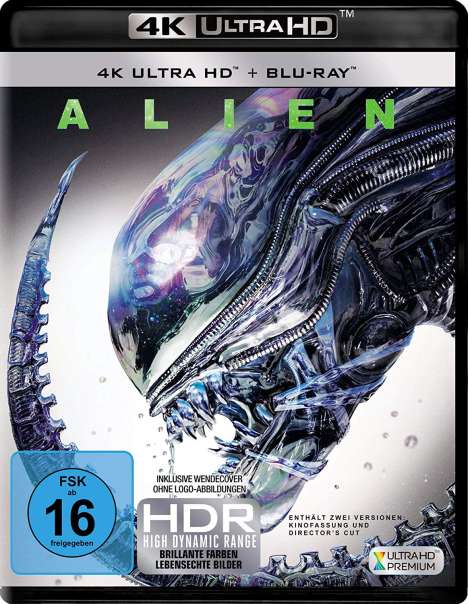 Alien 1 (Ultra HD Blu-ray &amp; Blu-ray), 1 Ultra HD Blu-ray und 1 Blu-ray Disc