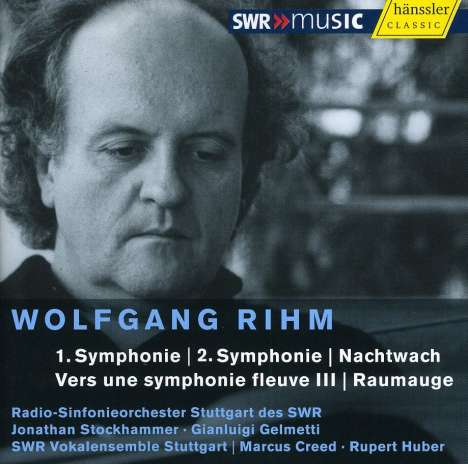 Wolfgang Rihm (geb. 1952): Symphonien Nr.1 &amp; 2, CD
