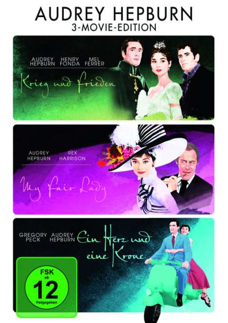 Audrey Hepburn 3 Movie Edition, 3 DVDs