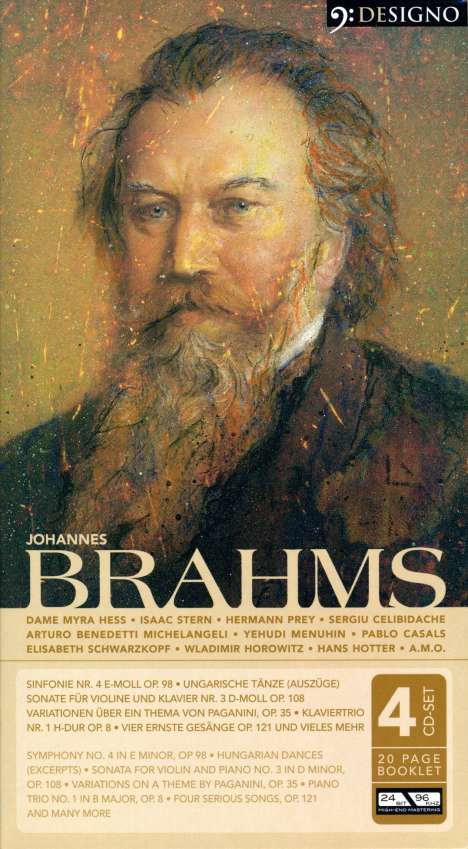 Johannes Brahms (1833-1897): Symphonie Nr.4, 4 CDs