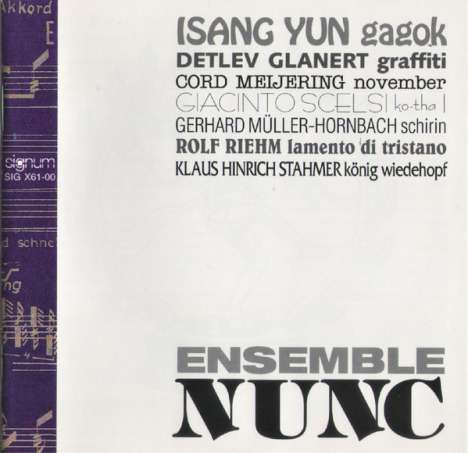Ensemble Nunc, CD