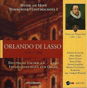 Orlando di Lasso (Lassus) (1532-1594): Deutsche Lieder, CD
