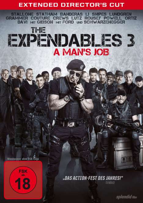 The Expendables 3 (Director's Cut), DVD