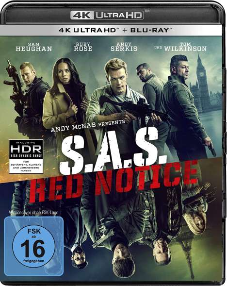 S.A.S. Red Notice (Ultra HD Blu-ray &amp; Blu-ray), 1 Ultra HD Blu-ray und 1 Blu-ray Disc