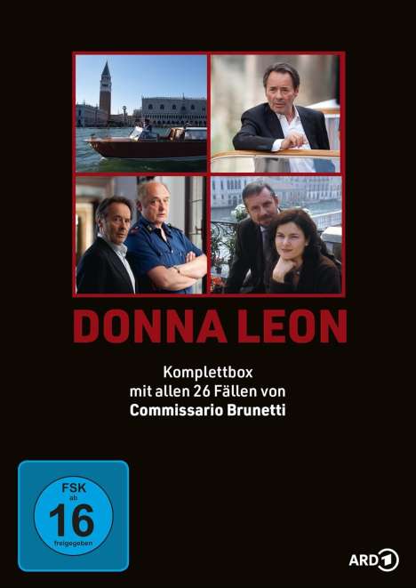 Donna Leon: Commissario Brunetti Komplettbox (26 Filme auf 13 DVDs), 13 DVDs