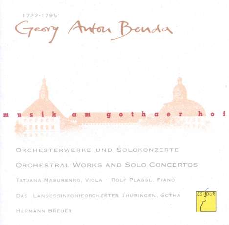 Georg Anton Benda (1722-1795): Symphonie Nr.1, CD