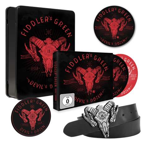 Fiddler's Green: Devil's Dozen (Limited Fanbox), 1 CD, 1 DVD und 1 Merchandise