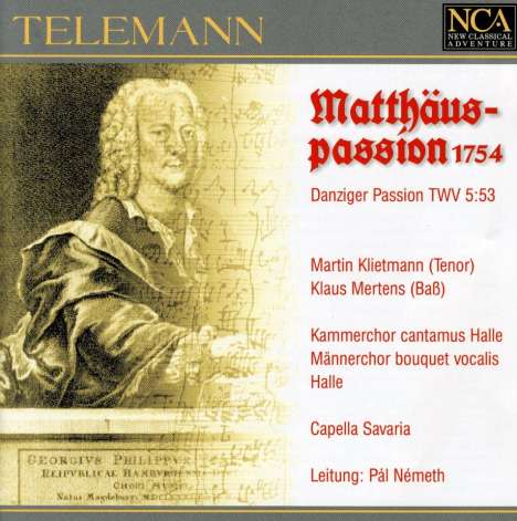 Georg Philipp Telemann (1681-1767): Matthäus-Passion (1754), CD