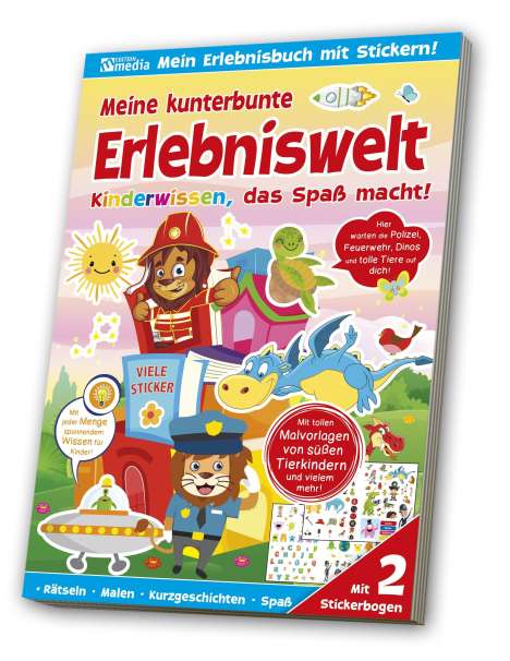 Sticker-Übungsbuch - Feuerwehr, Polizei, Dinos, Buch