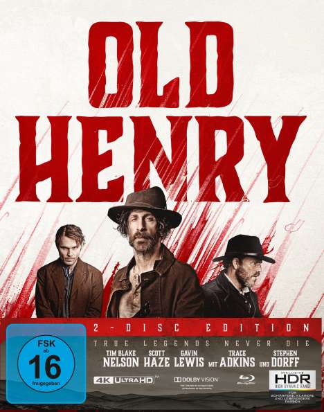 Old Henry (Ultra HD Blu-ray &amp; Blu-ray im Mediabook), 1 Ultra HD Blu-ray und 1 Blu-ray Disc