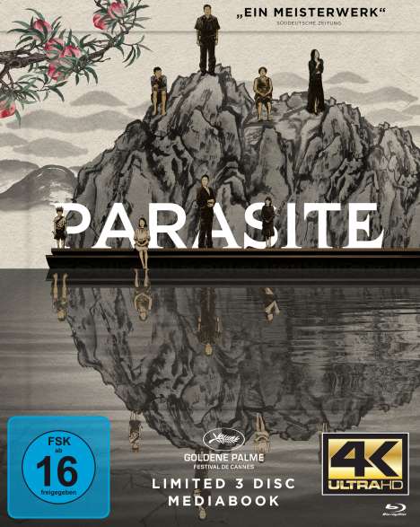 Parasite (Ultra HD Blu-ray &amp; Blu-ray im Mediabook), 1 Ultra HD Blu-ray und 2 Blu-ray Discs