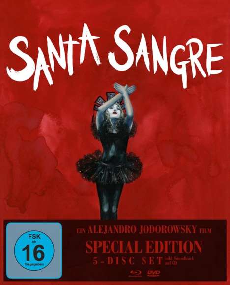 Santa Sangre (Special Edition) (Blu-ray &amp; DVD), 1 Blu-ray Disc, 3 DVDs und 1 CD