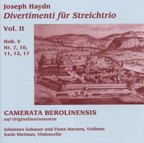 Joseph Haydn (1732-1809): Divertimenti (Streichtrios) Vol.2, CD