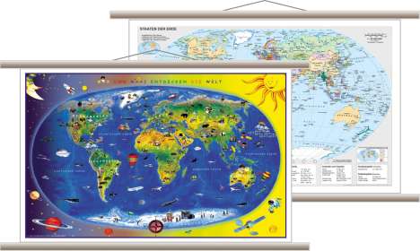 Heinrich Stiefel: Kinderweltkarte &amp; Staaten der Erde, Karten