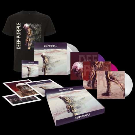 Deep Purple: Whoosh! (Limited Edition Box Set) (Colored Vinyl), 2 LPs, 3 Singles 10", 1 CD, 1 DVD und 1 T-Shirt