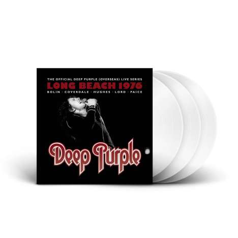 Deep Purple: Long Beach 1976 (180g) (Limited Numbered Edition) (White Vinyl), 3 LPs