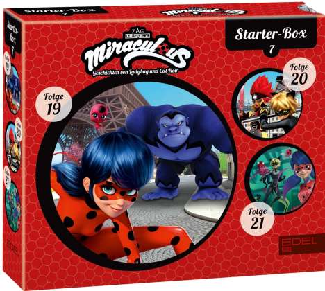 Miraculous - Geschichten von Ladybug &amp; Cat Noir - Starter-Box 7 (19-21), 3 CDs