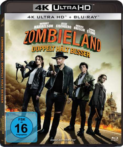 Zombieland 2: Doppelt hält besser (Ultra HD Blu-ray &amp; Blu-ray), 1 Ultra HD Blu-ray und 1 Blu-ray Disc