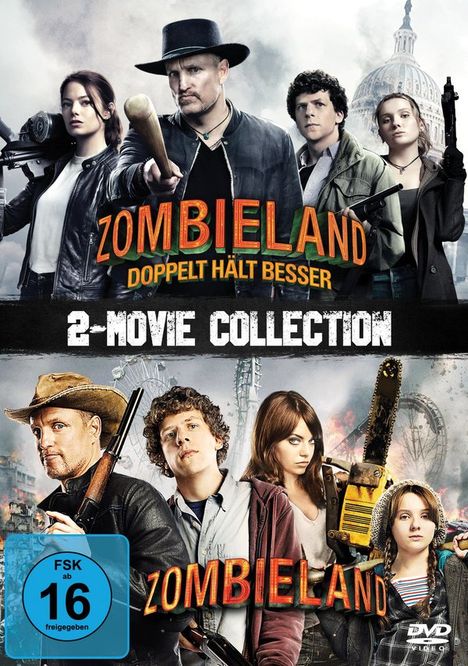 Zombieland 1 &amp; 2, 2 DVDs