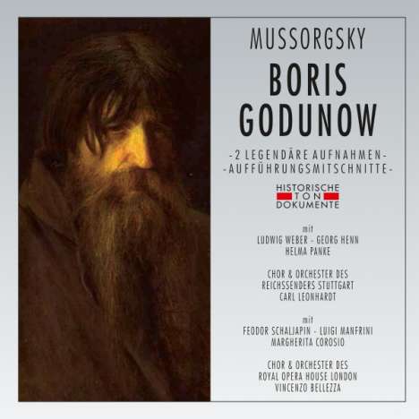 Modest Mussorgsky (1839-1881): Boris Godunow (2 gekürzte Aufnahmen in deutscher &amp; italienischer Sprache), 2 CDs