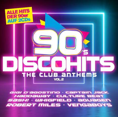 90s Disco Hits: The Club Antehms Vol.2, 2 CDs