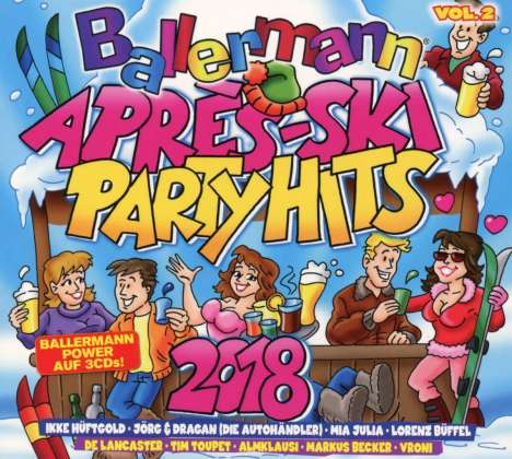 Ballermann Apres Ski Party Hits 2018 Vol.2, 3 CDs