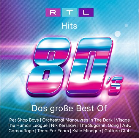 RTL Hits 80's Das große Best Of. Künstler: Pet Shop Boys, Orchestral Manoeuvres In The Dark, Visage, und mehr.
