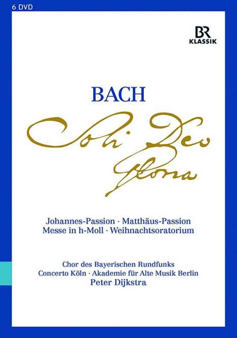 Johann Sebastian Bach (1685-1750): Die großen geistlichen Werke "Soli Deo Gloria", 6 DVDs