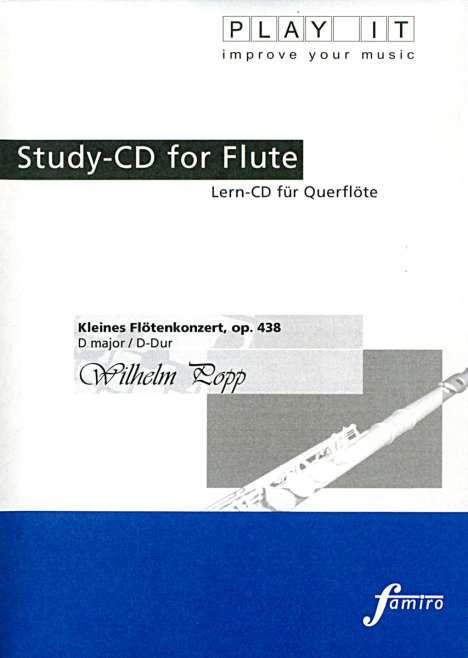 Play-it Studio-CD Querflöte: Popp, Flötenkonzert D-Dur op. 438, CD