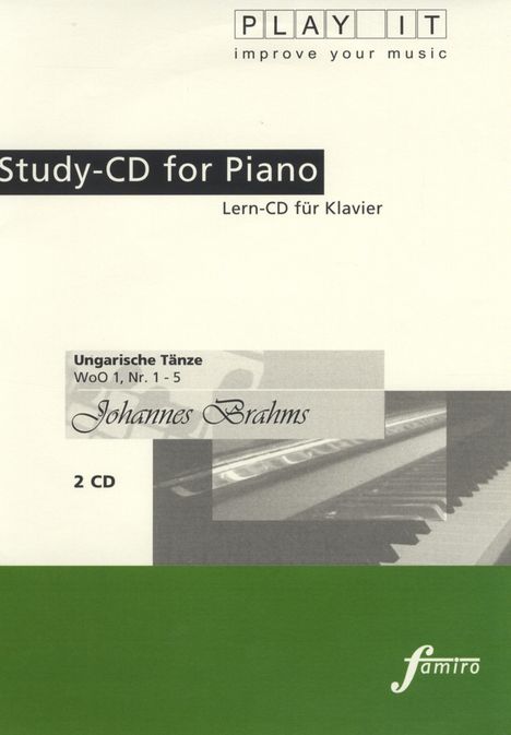 Johannes Brahms (1833-1897): Study-CD Piano - Ungarische Tänze,WoO 1,Nr 1-5, CD