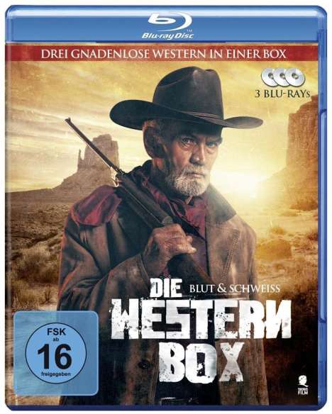 Die Western-Box - Blut &amp; Schweiss (Blu-ray), 3 Blu-ray Discs