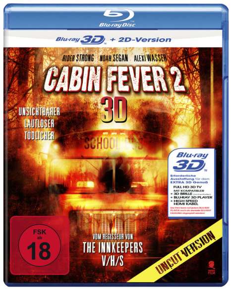 Cabin Fever 2 (3D Blu-ray), Blu-ray Disc