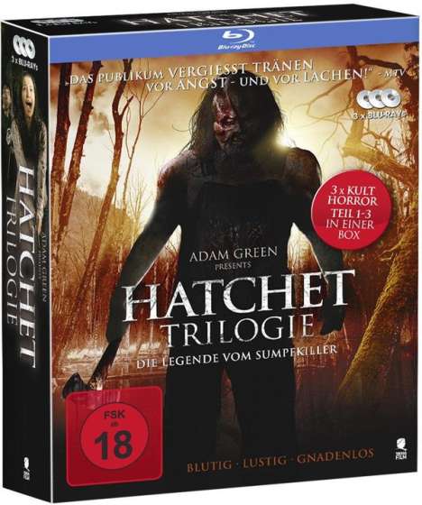 Hatchet 1-3 (Blu-ray), 3 Blu-ray Discs