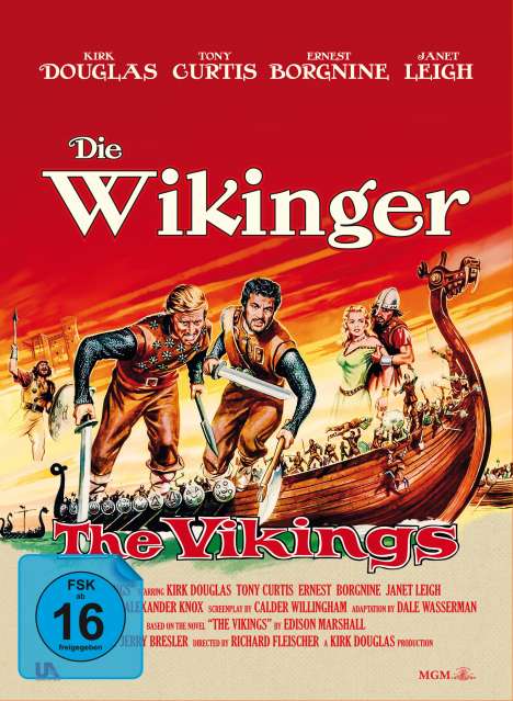 Die Wikinger (1958) (Blu-ray &amp; DVD im Mediabook), 1 Blu-ray Disc und 1 DVD