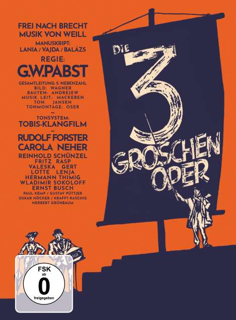 Die 3-Groschen-Oper (1931) (Blu-ray &amp; DVD im Mediabook), 1 Blu-ray Disc und 1 DVD