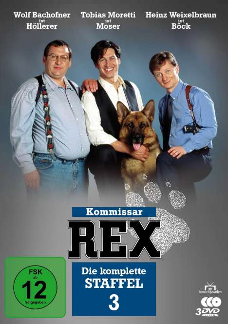 Kommissar Rex Staffel 3, 3 DVDs