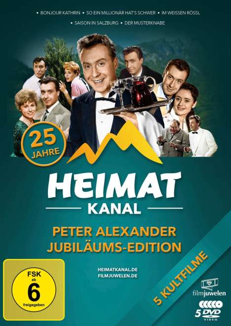 Peter Alexander Jubiläums-Edition (25 Jahre Heimatkanal), 5 DVDs