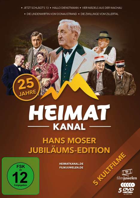 Hans Moser Jubiläums-Edition (25 Jahre Heimatkanal), 5 DVDs
