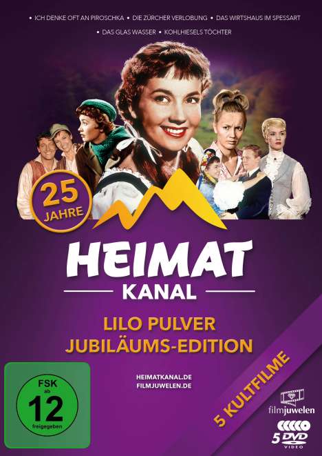 Lilo Pulver Jubiläums-Edition (25 Jahre Heimatkanal), 5 DVDs
