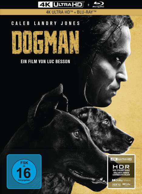 DogMan (2023) (Ultra HD Blu-ray &amp; Blu-ray im Mediabook), 1 Ultra HD Blu-ray und 1 Blu-ray Disc