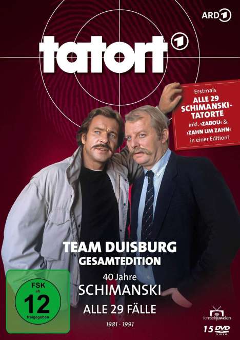 Tatort Duisburg - 40 Jahre Schimanski (Gesamtedition), 15 DVDs