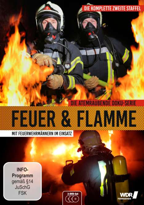 Feuer &amp; Flamme - Mit Feuerwehrmännern im Einsatz Staffel 2, 3 DVDs