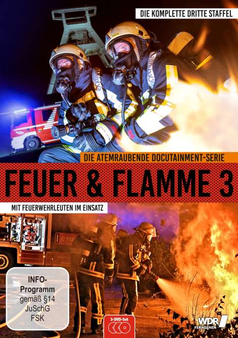 Feuer &amp; Flamme - Mit Feuerwehrmännern im Einsatz Staffel 3, 3 DVDs