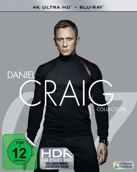 Daniel Craig Collection (Ultra HD Blu-ray &amp; Blu-ray), 4 Ultra HD Blu-rays und 4 Blu-ray Discs